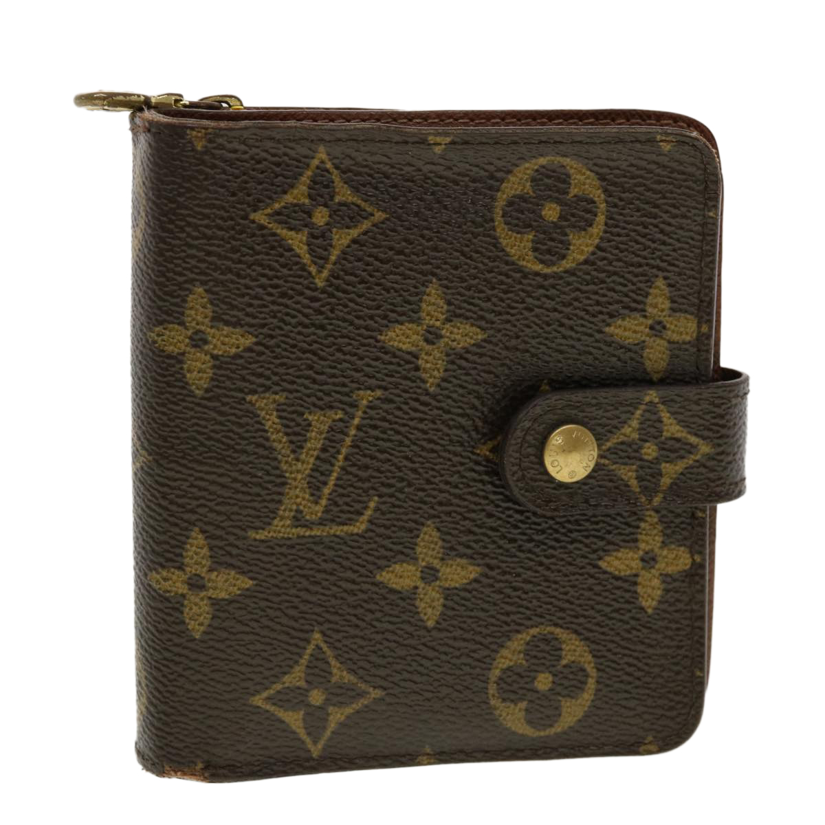Louis Vuitton Monogram Compact Zip Wallet M61667 Lv Auth 41851